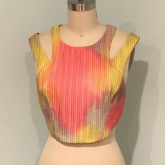 ASOS Tops - ASOS neon tie dye ribbed crop top